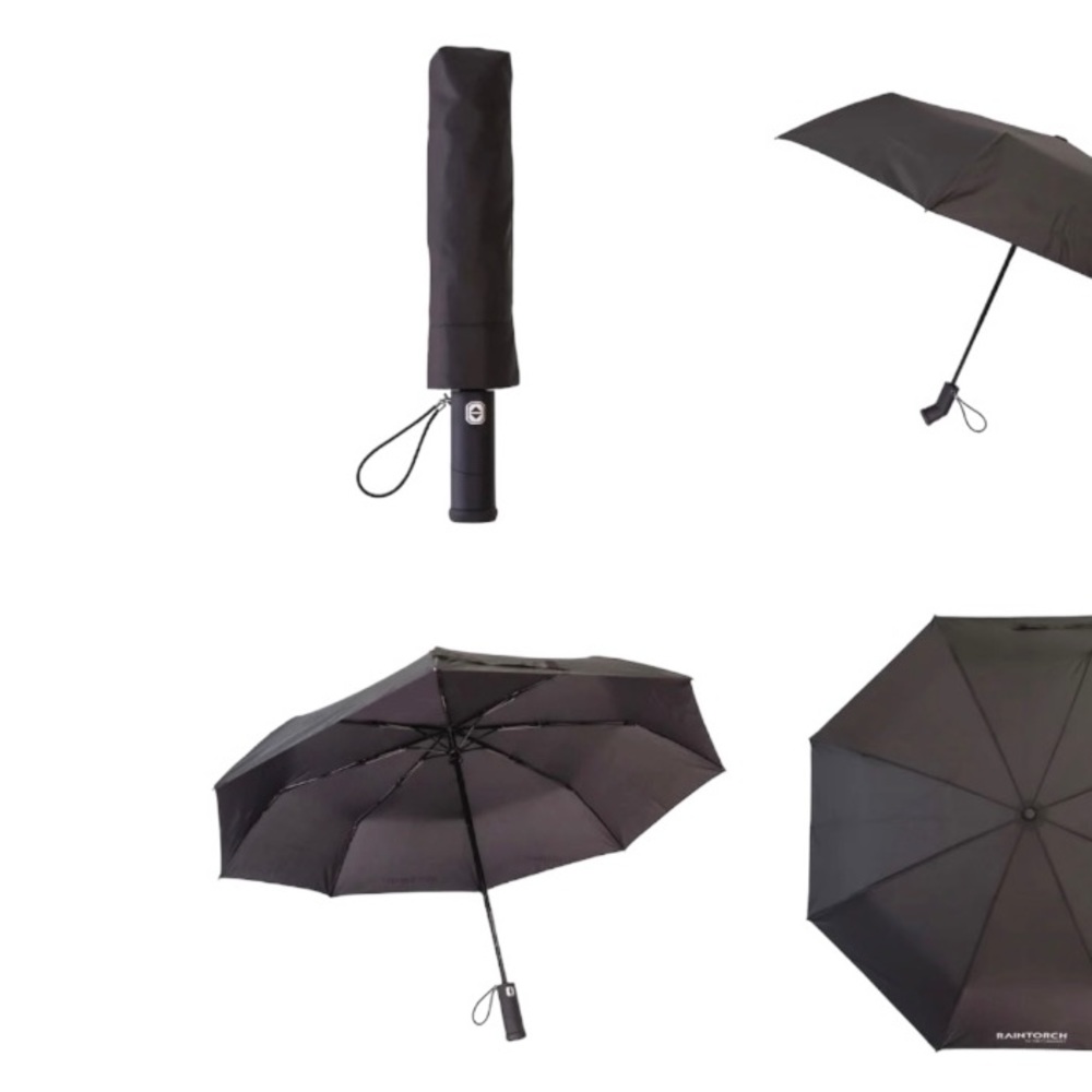 NEW RainTorch Umbrella w/ Pivoting LED Flashlight by KeySmart